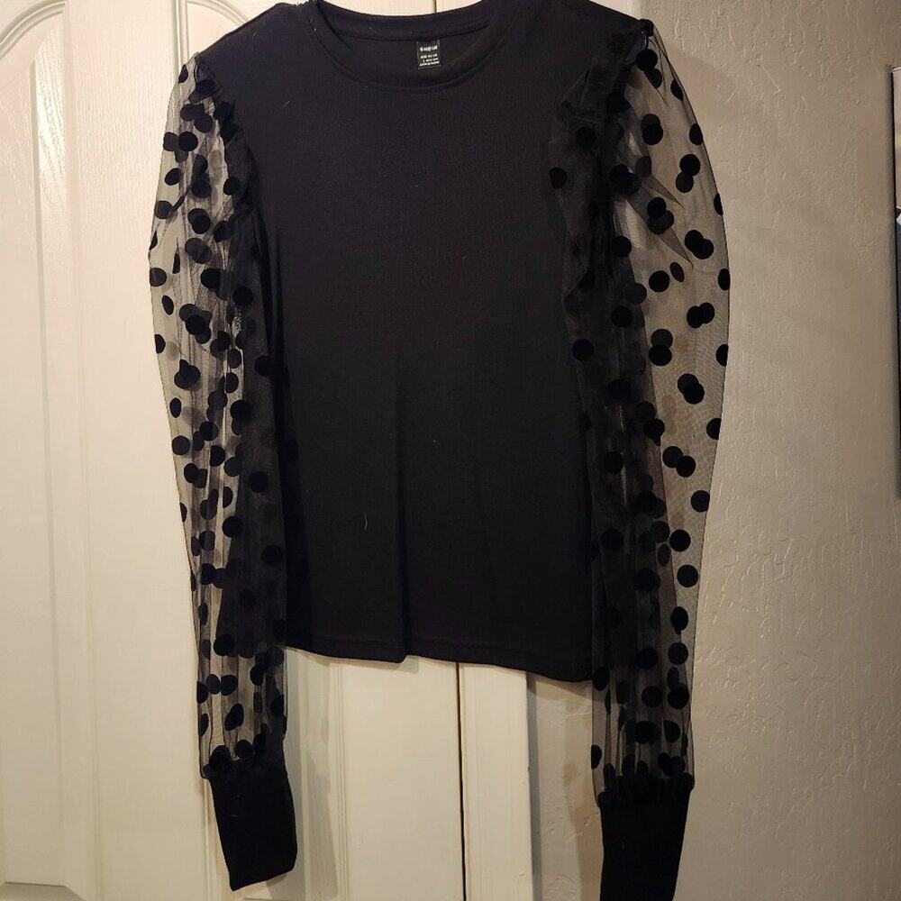 Shein Polka dot long sleeve top